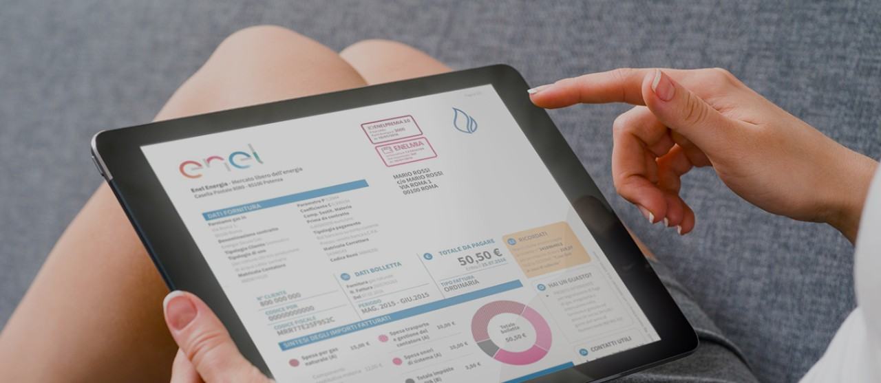 redesign bolletta elettrica enel